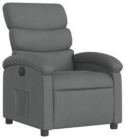 vidaXL Πολυθρόνα Ανακλινόμενη Ηλεκτρική Σκούρο Γκρι Υφασμάτινη