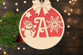 Intra απο ξύλο plywood 3mm-4mm πάχος Ένα αρχικό χριστουγεννιάτικο στολίδι Δίασταση 3x3 cm INTRAFABR-107429304