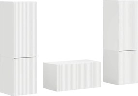vidaXL Σετ επίπλου τηλεόρασης 5 pcs Λευκό Επεξεργασμένο ξύλο
