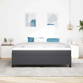 vidaXL Κρεβάτι με ελατήρια Σκούρο γκρι 180 x 200 cm Βελούδο