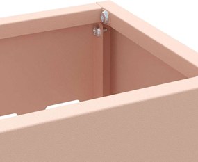 vidaXL Σχέδιο &amp; βάση αποθήκευσης Ροζ 28 x 12 x 41 εκ Ατσάλι