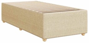 vidaXL Κρεβάτι Boxspring με Στρώμα Κρεμ 80 x 200 εκ. Υφασμάτινο
