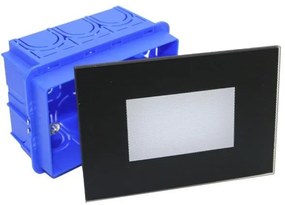 Adeleq Φωτιστικό Αλουμινίου LED Χωνευτό 4W 230V CCT Γυαλί Μαύρο 3-90051