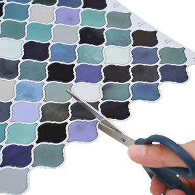 vidaXL Tile Λαμπτήρα 10 pcs Μπλε Πράσινο 27 x 27 εκ.