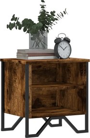 vidaXL Κομοδίνο Καπνιστή Δρυς 2 τεμ. 40x30x40 εκ. Επεξεργασμένο Ξύλο