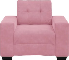 vidaXL Πολυθρόνα-Καναπέ Ροζ Βελούδινη 100x78x80 εκ.