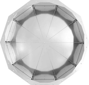 vidaXL Γλάστρα Ασημί 60 x 60 x 35 cm Επικαλυμμένος Χάλυβας