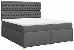 ΚΡΕΒΑΤΙ BOXSPRING ΜΕ ΣΤΡΩΜΑ ΣΚΟΥΡΟ ΓΚΡΙ 200X200 ΕΚ. ΥΦΑΣΜΑΤΙΝΟ 3291395