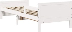 vidaXL Σκελετός Κρεβατιού Λευκό 80 x 200 cm Επεξεργασμένο ξύλο