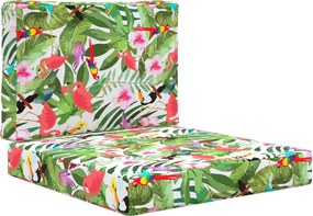 vidaXL Μαξιλάρι Καναπέ Εξωτερικού Χώρου 2 pcs πολύχρωμο Πολυεστέρας