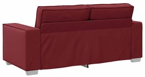 vidaXL Καναπές Loveseat 180 εκ με μαξιλάρι Κόκκινο Δερματίνη