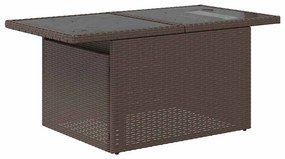 vidaXL Σετ Καναπέ Κήπου με μαξιλάρι 6 pcs Καφέ Πολυ ράταν