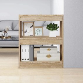 vidaXL Βιβλιοθήκη/Διαχωριστικό Χώρου Sonoma Δρυς 60 x 30 x 72 εκ.