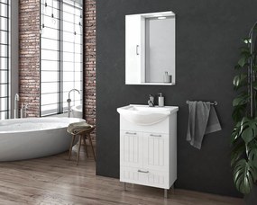 Καθρέπτης με δεξί ερμάριο Drop Ritmo 55-Λευκό