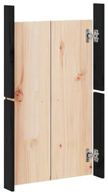 vidaXL Πόρτες Κουζίνας Εξ. Χώρου Μαύρες 50x9x82 εκ. Μασίφ Ξύλο Πεύκου