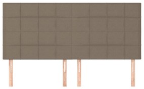 vidaXL Κεφαλάρια Κρεβατιού 4 τεμ. Taupe 90x5x78/88 εκ. Υφασμάτινο