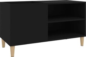 vidaXL Δισκοθήκη Μαύρη 84,5 x 38 x 48 εκ. από Επεξεργασμένο Ξύλο