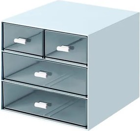 Comix Organizer με 4 συρτάρια μπλε Y14,6x15,5x17,6εκ.