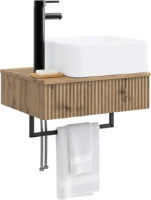 vidaXL Νιπτήρας Τοίχου Artisan Δρυς 50 x 41 x 39 εκ.
