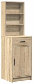 vidaXL Σετ Τραπεζιού Μακιγιάζ 3 pcs Δρύς Sonoma 78.5 x 41 x 135 εκ