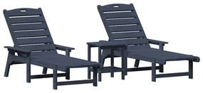 vidaXL Έπιπλα Χαλάρωσης Κήπου 3 pcs Ναυτικό μπλε 38 x 38 x 46cm