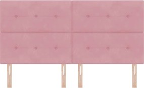 vidaXL Κεφαλάρι με κεφαλάρι Ροζ 180 cm Τεχνητό Δέρμα