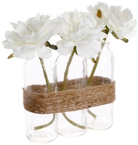 Τεχνητά Λουλούδια Σε Βάζο A-S Bottle White 135412