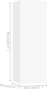 vidaXL Έπιπλα Τηλεόρασης Σετ 4 Τεμαχίων Λευκό από Επεξ. Ξύλο