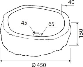 Karag Onyx SPSO Sunset Ø40 - Επιτραπεζιος Πετρινος Νιπτηρας