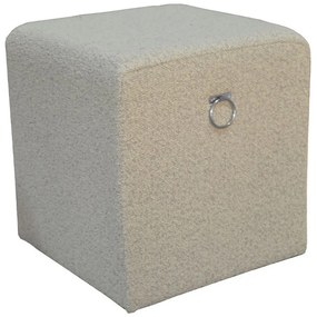 Σκαμπό Rich 16-0697 40x40x43 Beige-Silver