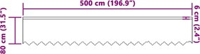 vidaXL Κουρτίνα Δαντέλας με κουρτίνες Λευκό 80 x 500 cm Πολυεστέρας