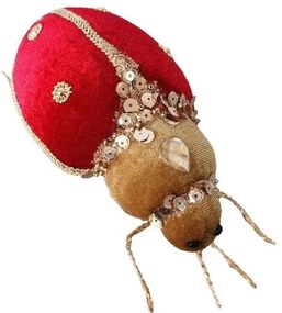 Χριστουγεννιάτικη Φιγούρα Love Bug 030316 11x9x6cm Red-Beige