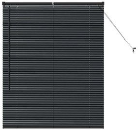 vidaXL Ρολό Παραθύρου με κουρτίνες Άλλο Μαύρο 105 x 130 cm Αλουμίνιο