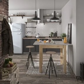 Epiplo World  Τραπέζι Ψηλό Επεκτεινόμενο Exit 91(131)x80x95εκ. Helvezia Oak/Beton BEST-51203270