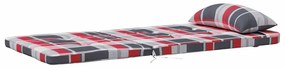 vidaXL Σκακιέρα με μαξιλάρι 2 pcs Κόκκινο καρό μοτίβο