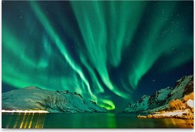 Πίνακας σε καμβά "Aurora Borealis" Megapap ψηφιακής εκτύπωσης 100x70x3εκ.