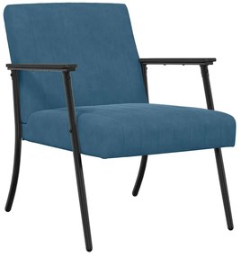 vidaXL Πολυθρόνα Μπλε 59 x 75 x 78 εκ Βελούδο