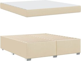 vidaXL Σκελετός Κρεβατιού με στρώμα Κρεμ 180 x 200 cm ύφασμα