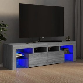 vidaXL Έπιπλο Τηλεόρασης με LED Γκρι Sonoma 140 x 36,5 x 40 εκ.