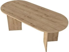 Τραπέζι Cortado Megapap χρώμα sapphire oak 200x90x74εκ.