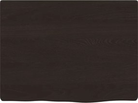 vidaXL Ράφι Τοίχου Σκούρο Καφέ 40x30x2 εκ. Επεξεργ. Μασίφ Ξύλο Δρυός