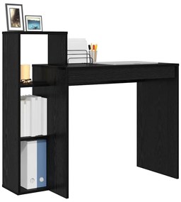 vidaXL Γραφείο με ράφι Μαύρη δρυς 100 x 40 x 90 cm Επεξεργασμένο ξύλο