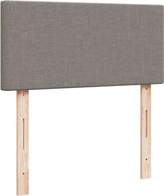 vidaXL Κρεβάτι Boxspring με Στρώμα Taupe 90x200 εκ. Υφασμάτινο