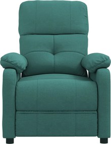 vidaXL Πολυθρόνα Μασάζ Σκούρο Πράσινο Υφασμάτινη