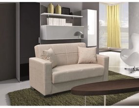 ROVER LIGHT BROWN ΥΦΑΣΜΑ 2ΘΕΣΙΟΣ ΚΑΝΑΠΕΣ/ΚΡΕΒΑΤΙ ΜΕ ΑΠΟΘ.ΧΩΡΟ 150Χ80εκ.