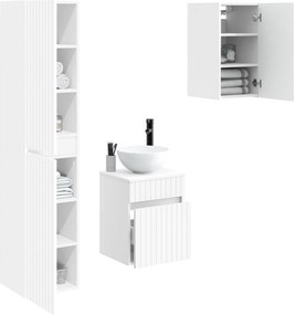 vidaXL Σετ Επίπλων Μπάνιου 3 τμχ. Λευκό 33 x 34,5 x 160 εκ