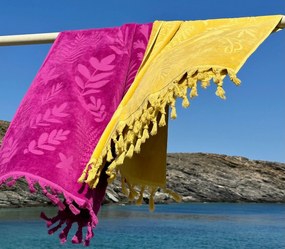 Πετσέτα Θαλάσσης Ζακάρ Tropicana Mauve 80x160 - Nef Nef