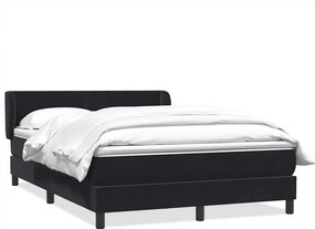 vidaXL Κρεβάτι Boxspring με Στρώμα Μαύρο 160x210 εκ. Βελούδινο