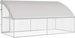 vidaXL Κλουβί Σκύλου 2 pcs Ασημί 4 x 2 x 2 m Γαλβανισμένος χάλυβας