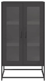 vidaXL Highboard Μαύρο 68x39x123 cm Χάλυβας